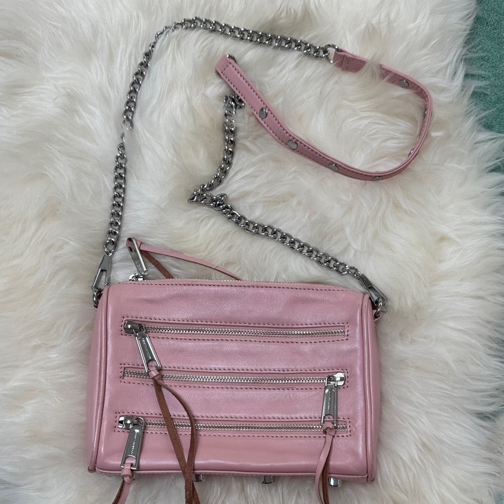 Rebecca Minkoff Blush Crossbody Bag with Silver Chain